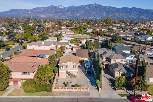 aerial view featuring a mountain view