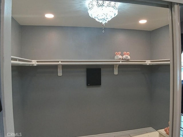 view of walk in closet