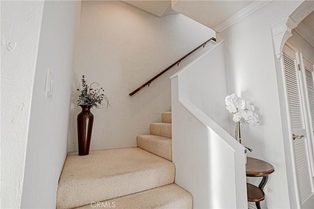 stairway with ornamental molding