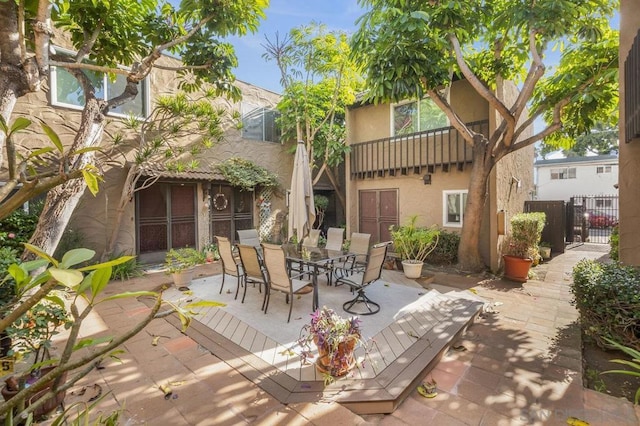 back of house with a patio area