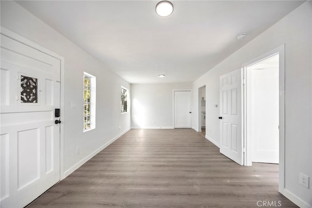 entryway featuring dark wood-type flooring