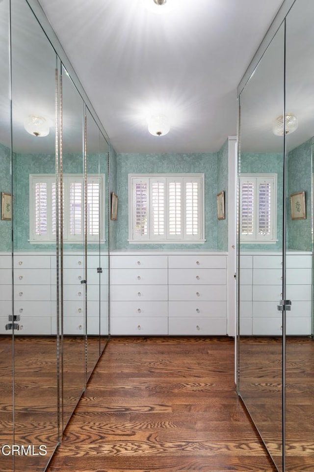 bathroom featuring hardwood / wood-style floors