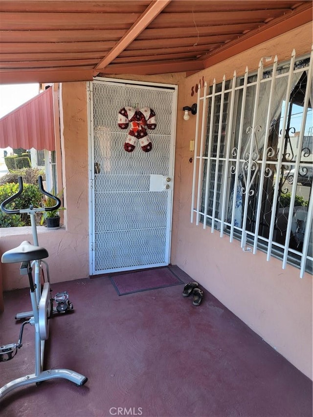 view of doorway to property