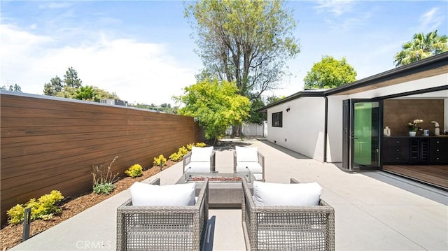 view of patio / terrace featuring outdoor lounge area