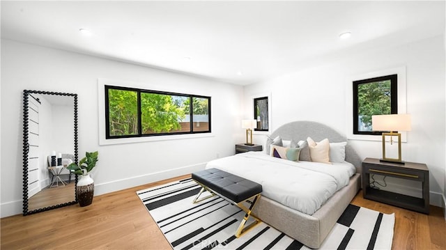 bedroom featuring wood-type flooring