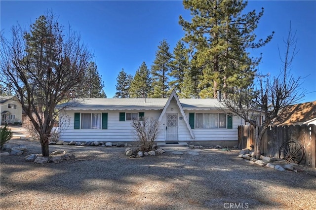 view of ranch-style house