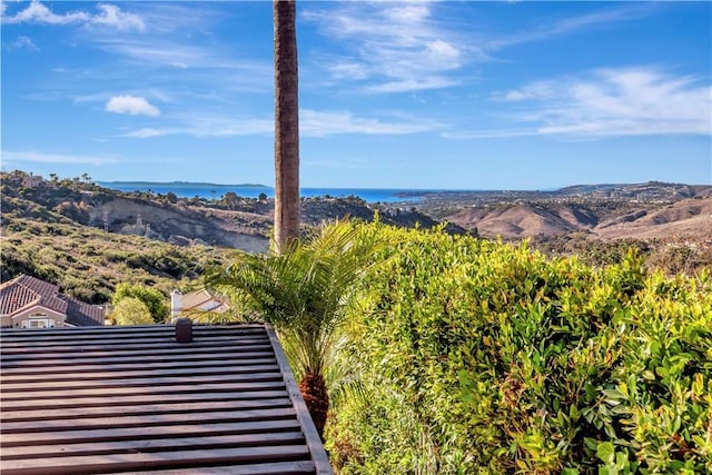 property view of mountains featuring a water view