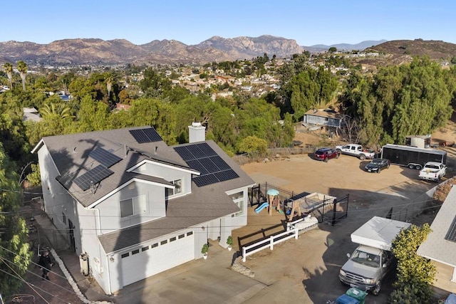 aerial view featuring a mountain view