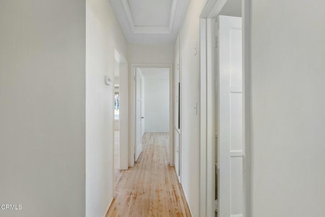 hallway featuring light hardwood / wood-style flooring