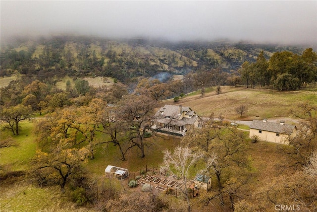 bird's eye view with a rural view