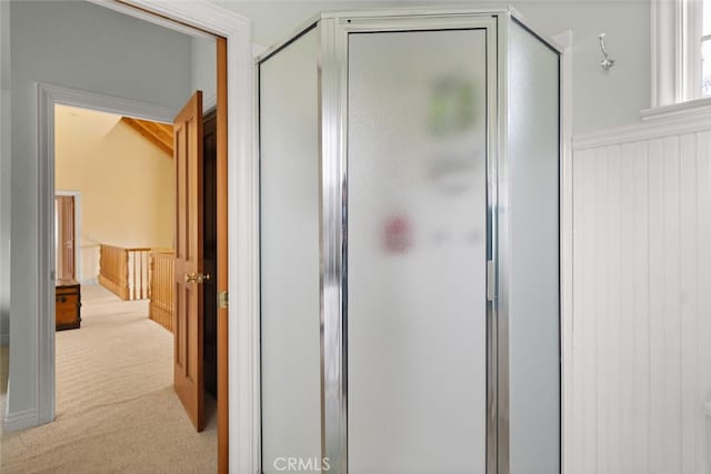 bathroom with an enclosed shower