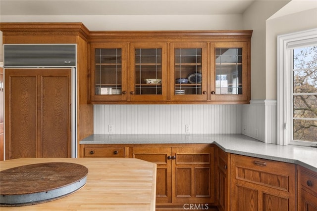 kitchen featuring paneled refrigerator