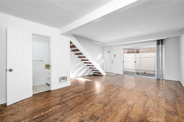 interior space featuring wood-type flooring