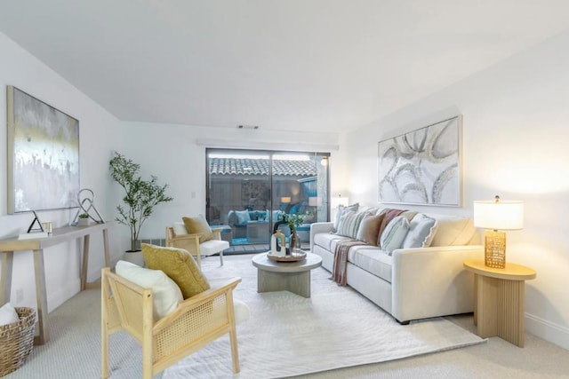 view of carpeted living room