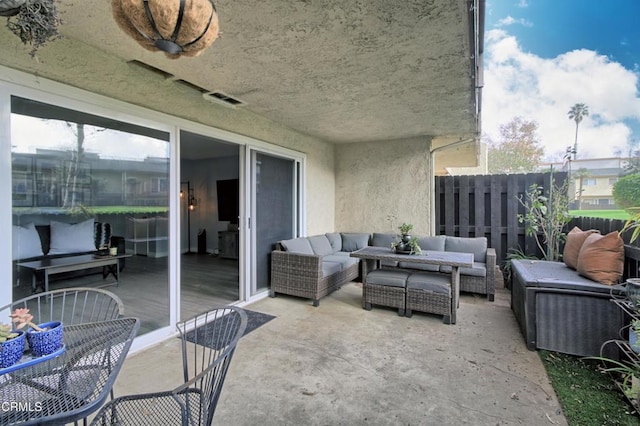 view of patio / terrace with an outdoor hangout area