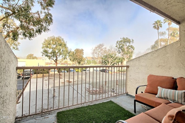 balcony featuring an outdoor living space