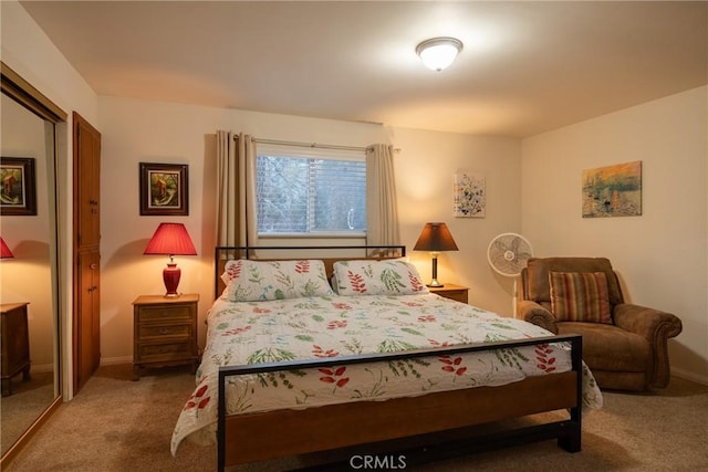 bedroom with carpet floors