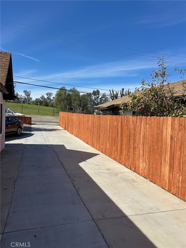 view of patio with fence