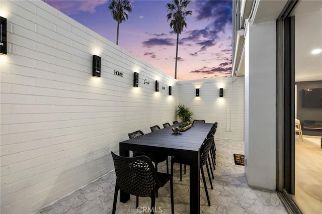 view of patio with outdoor dining space