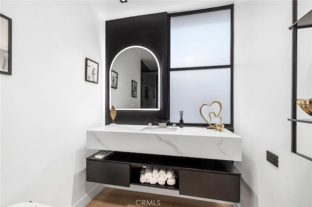 bathroom with vanity