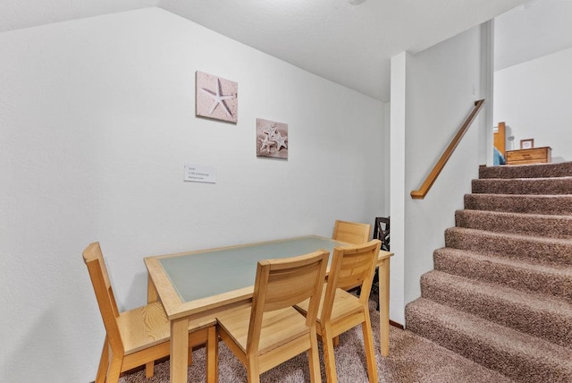 dining room with carpet floors