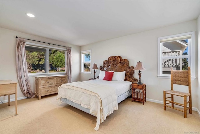 view of carpeted bedroom