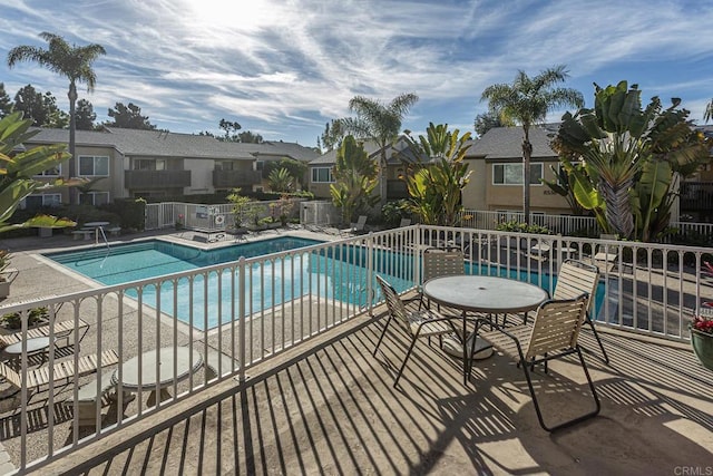 view of pool with a patio