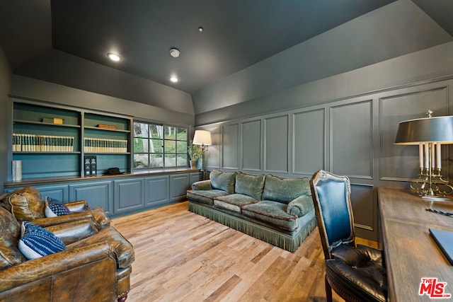 living room with light wood-type flooring