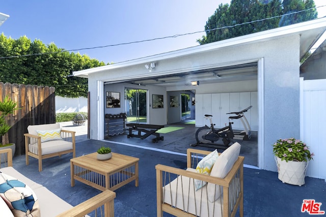 view of patio / terrace with an outdoor living space