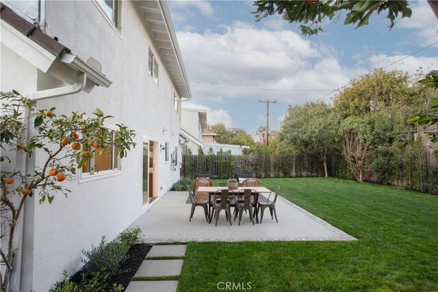 view of yard featuring a patio area