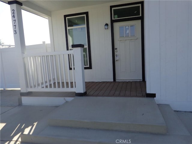 view of doorway to property