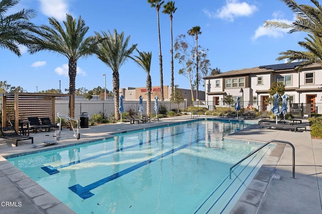 view of pool featuring a patio area