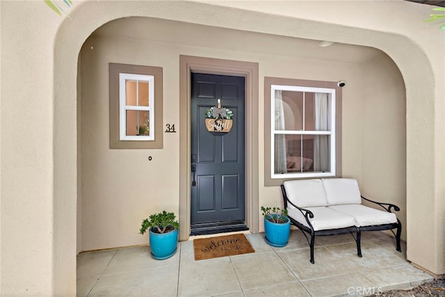 view of doorway to property