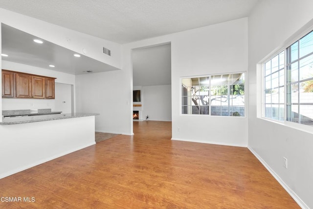 unfurnished living room featuring hardwood / wood-style floors