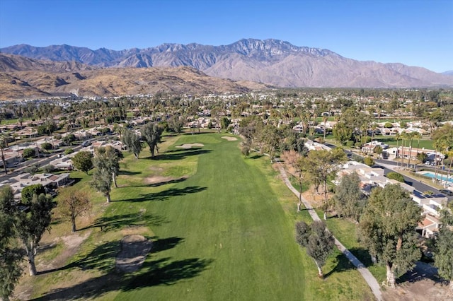 bird's eye view featuring a mountain view