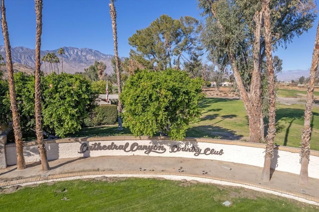 exterior space featuring a mountain view