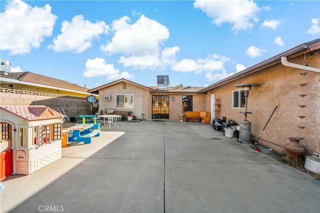 view of patio featuring central AC