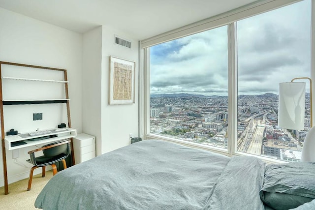 bedroom with carpet flooring