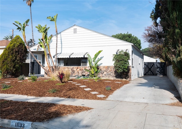 view of bungalow-style home