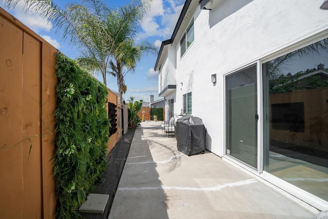 view of patio featuring grilling area