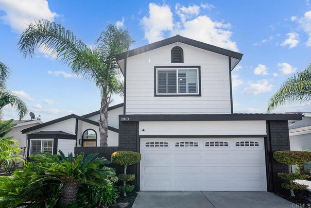 view of front of house featuring a garage