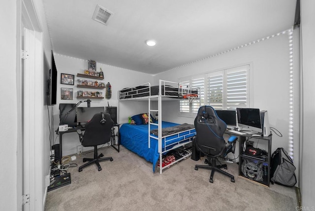 bedroom featuring carpet flooring