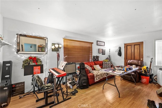 living room featuring hardwood / wood-style floors