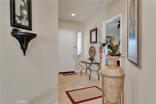 view of tiled entryway