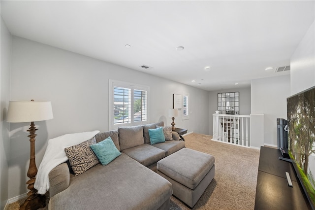 view of carpeted living room