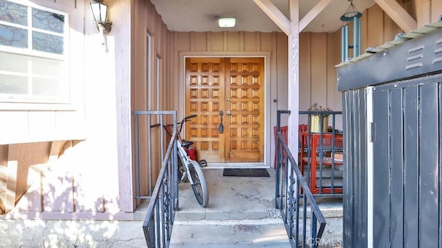 view of doorway to property