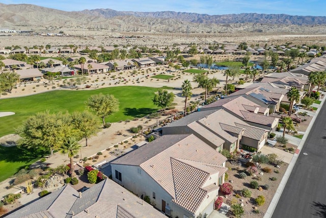 bird's eye view with a mountain view