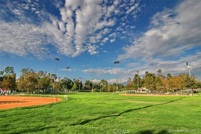 surrounding community featuring a lawn