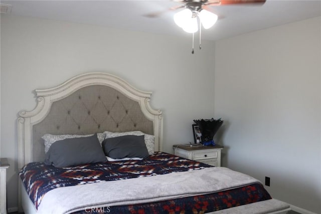 bedroom with ceiling fan