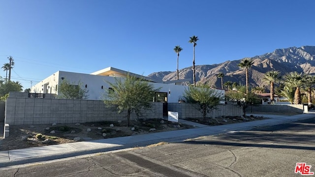 exterior space with a mountain view